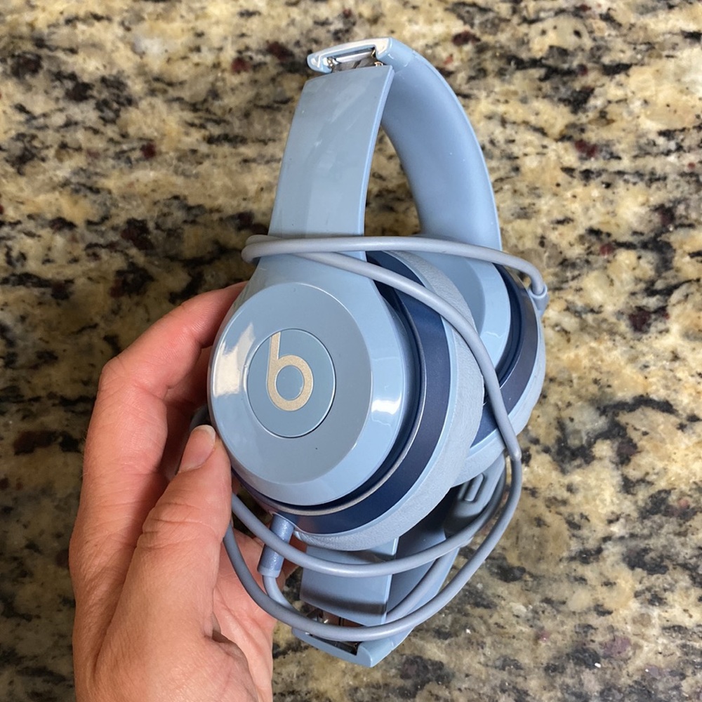 Beats Solo Headphones Grey Blue